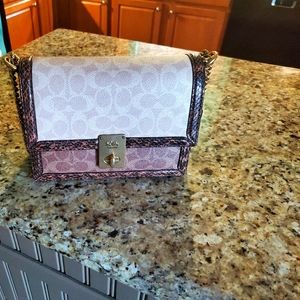 Coach Hutton snakeskin bag